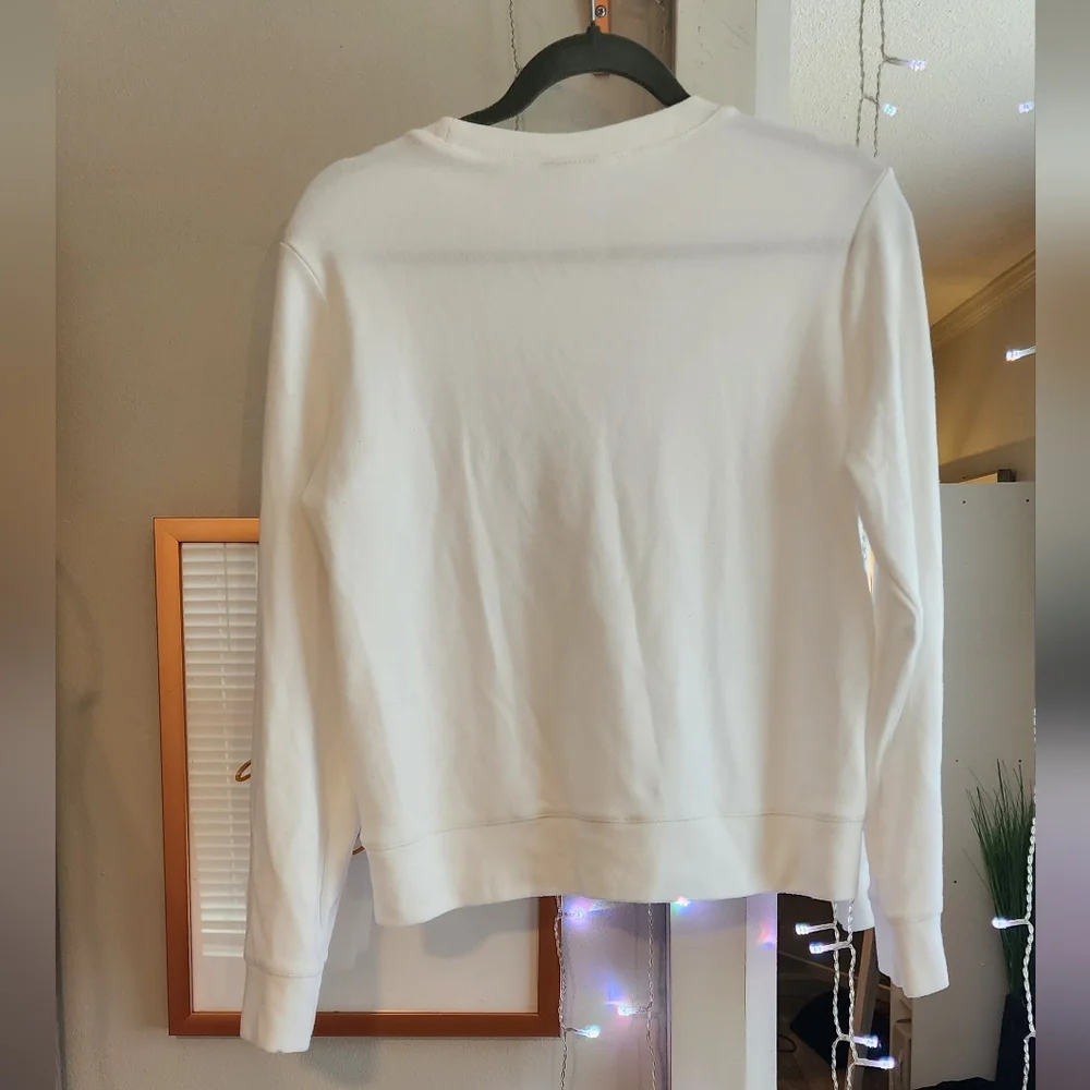 78 & Sunny White Crew Neck Sweatshirt Size Medium - Picture 3 of 7